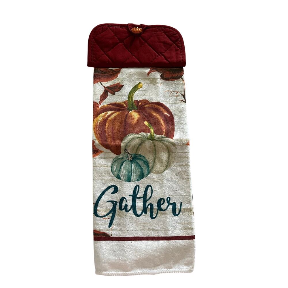 Fall Themed Handmade Hanging Towel Thanksgiving Home Decor